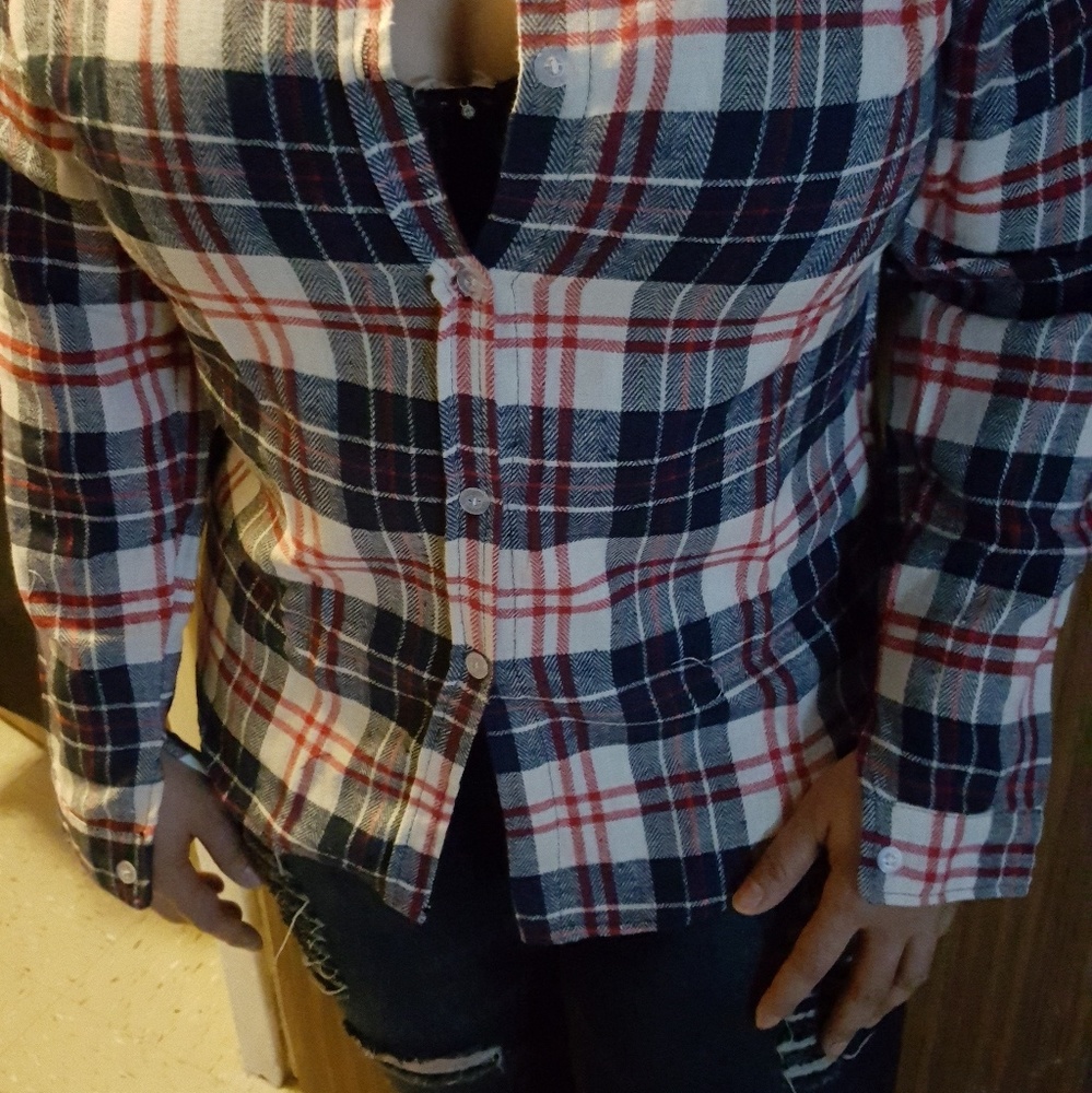 New Women Petite Long Sleeve Shirt